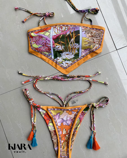 Til Brasilien – Bikinisæt med trykt beskæring | Fed print, brasilianske snit, Total Vibes 