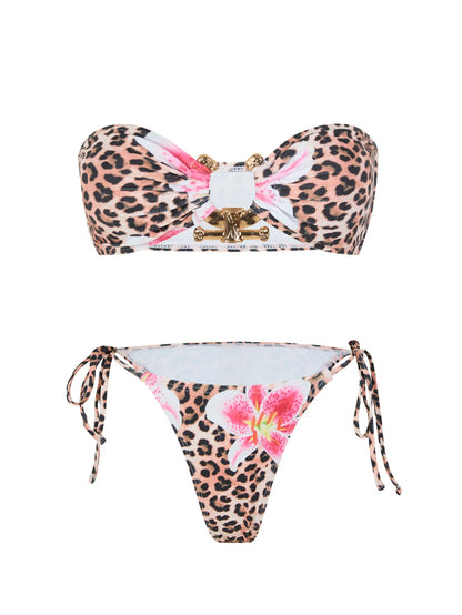 Solid O Ring - Bandeau Bikini Sæt 2025 | Skinnende, Strappy, Sommer-Besat